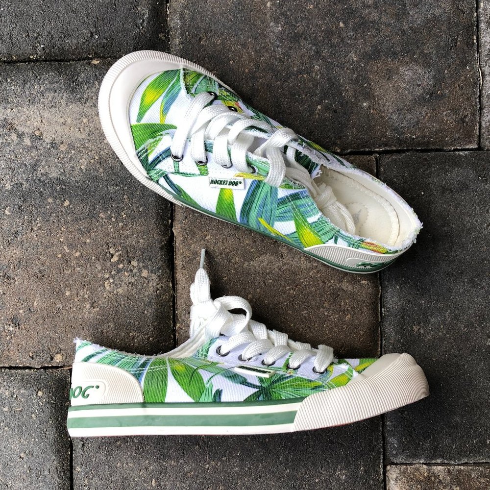 ROCKET DOG Women's Casual Green Tropical Sneakers